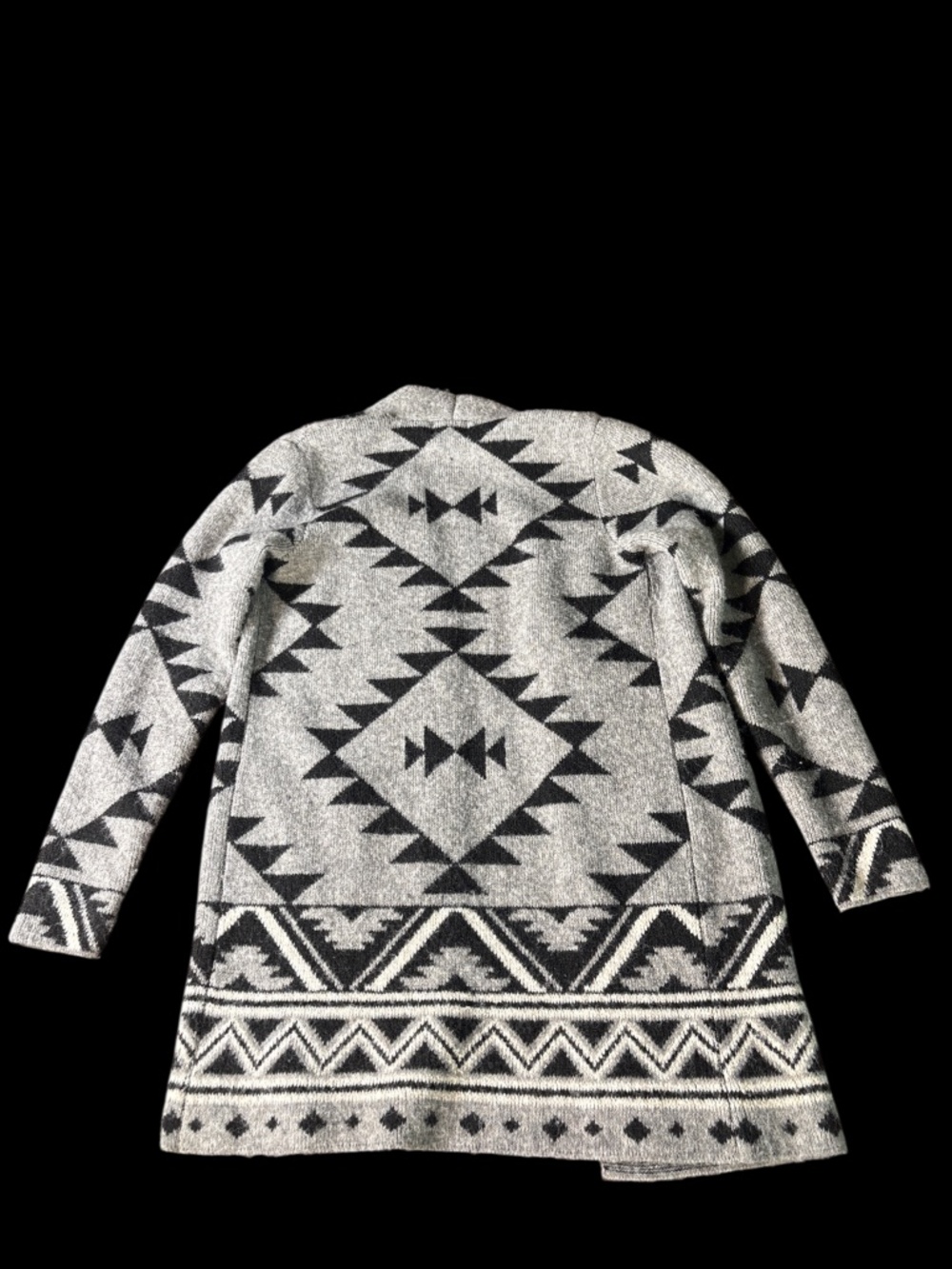 Frye Aztec Cardigan Gray and Black Size S - Picture 3 of 4